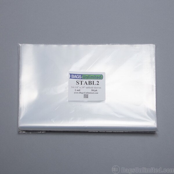 LARGE Tabloid Clear Poly Sleeve
